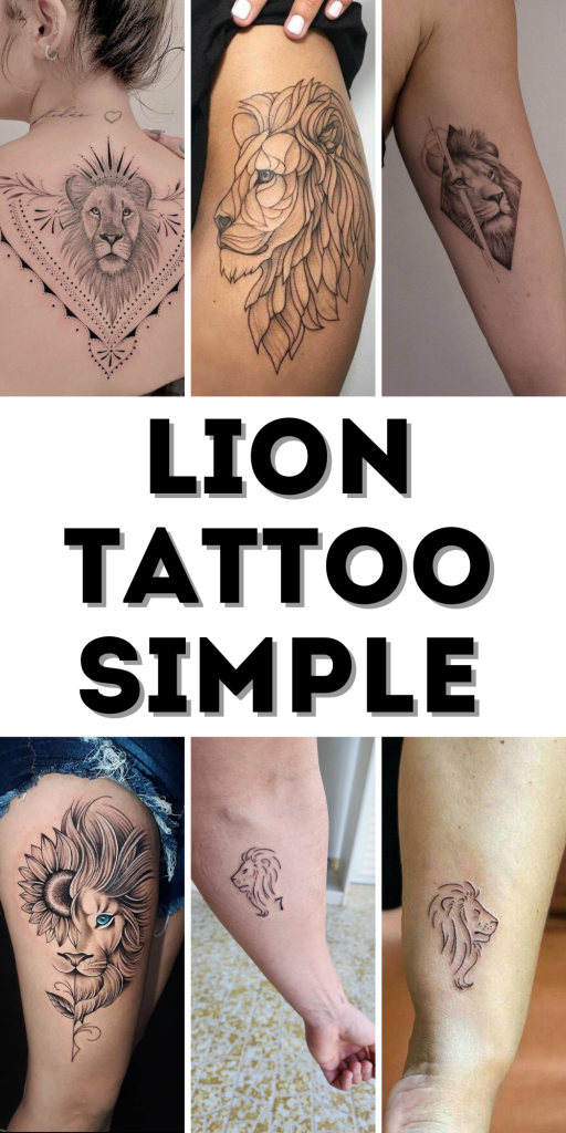 Bold and Simple Lion Tattoo Designs: Minimalist, Geometric, and Dainty ...