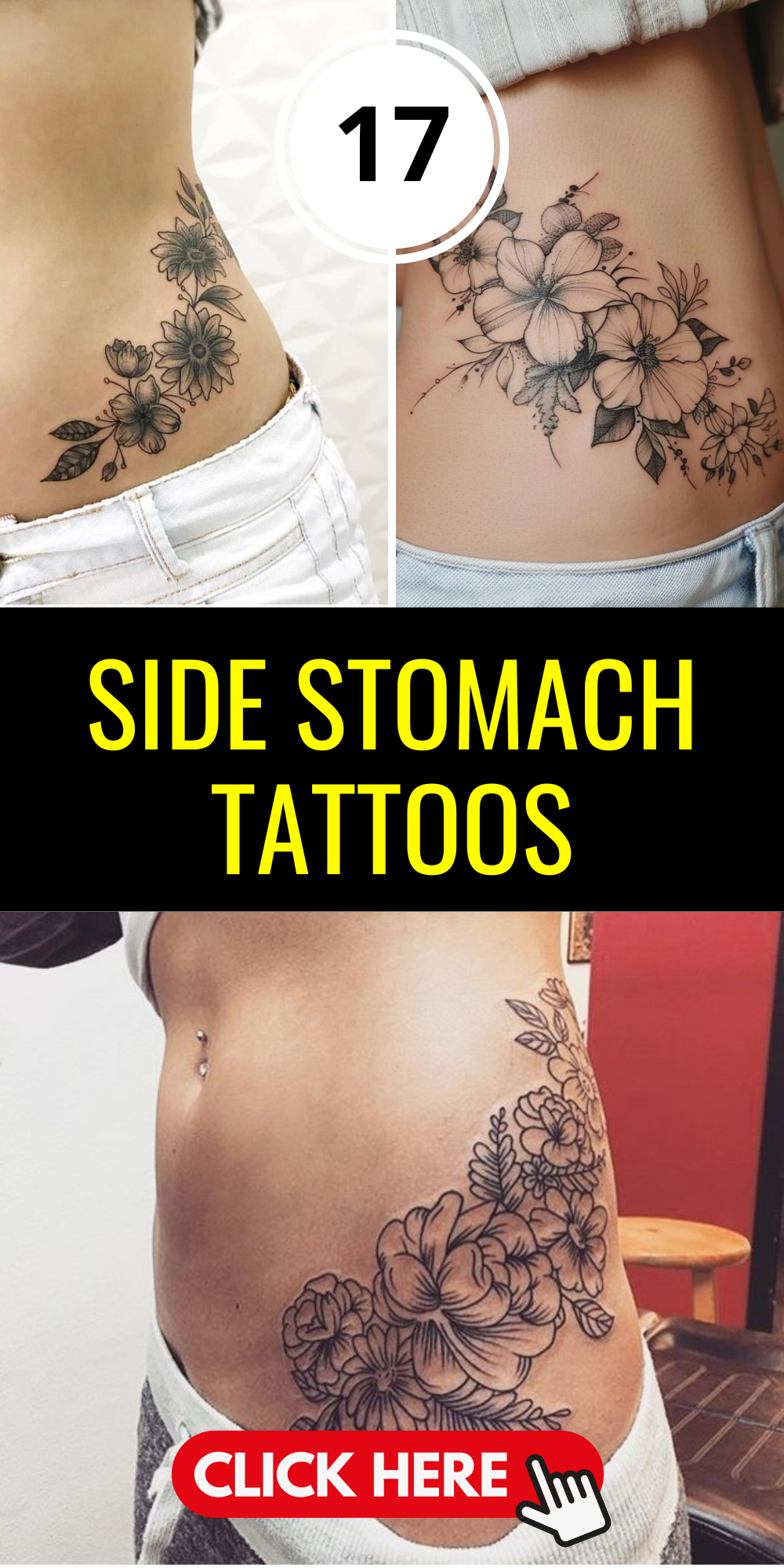 Creative Side Stomach Tattoos for Women: Small, Meaningful Designs with ...