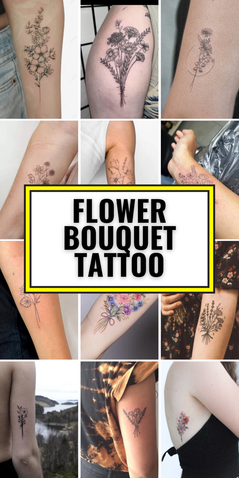 Creative Flower Bouquet Tattoo Ideas for the Arm, Forearm, and Ribs ...