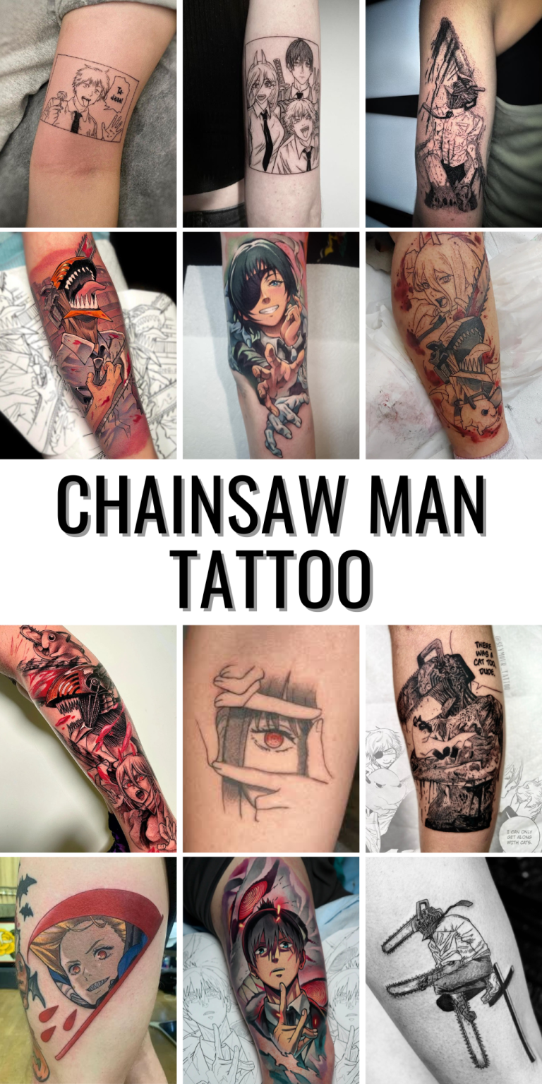 Chainsaw Man Tattoo Designs for Men and Women Featuring Arm, Chest, and ...