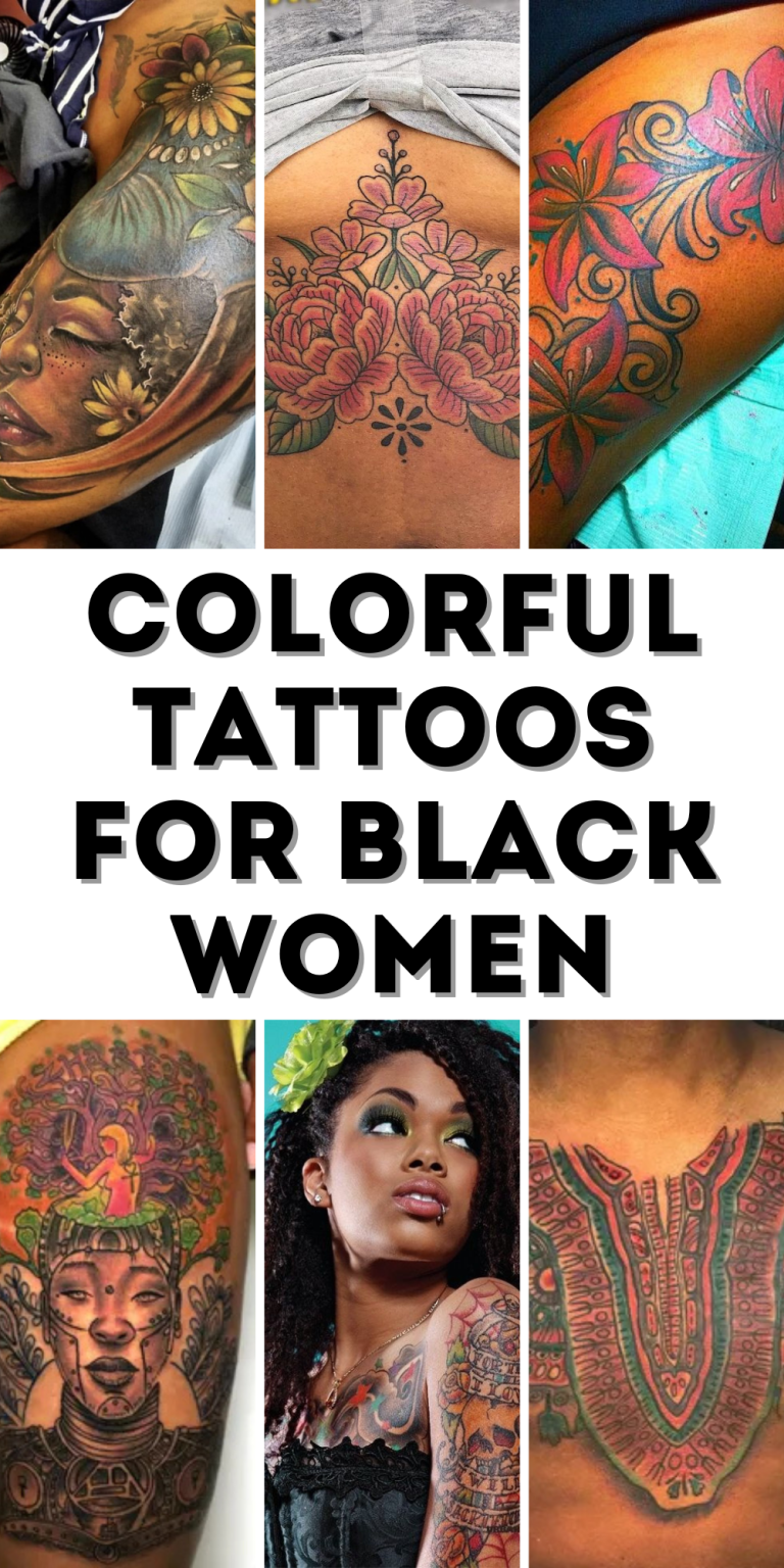 Colorful Tattoos for Black Women: Bold Designs for the Arm, Thigh, Back ...