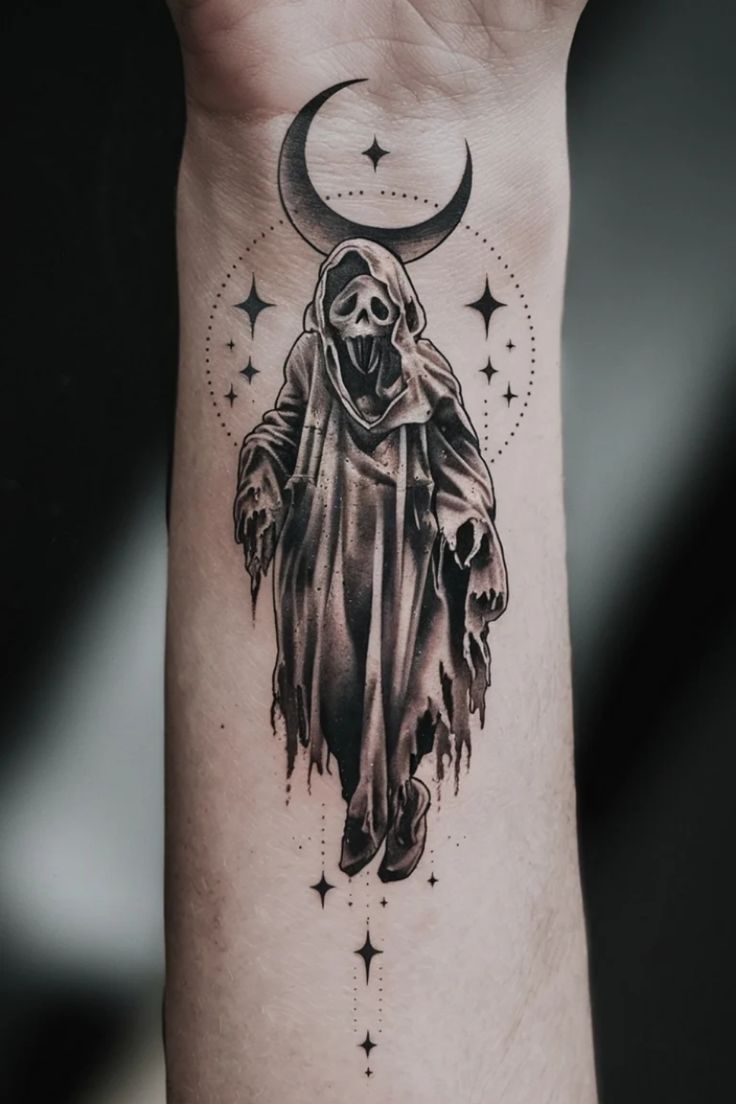 Grim Reaper Tattoo 2025: 25 Designs For Sleeve, Forearm, Back With ...