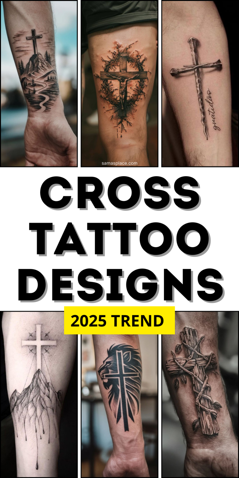 25 Cross Tattoo Designs 2025 For Men: Unique Ideas On Forearm, Arm ...