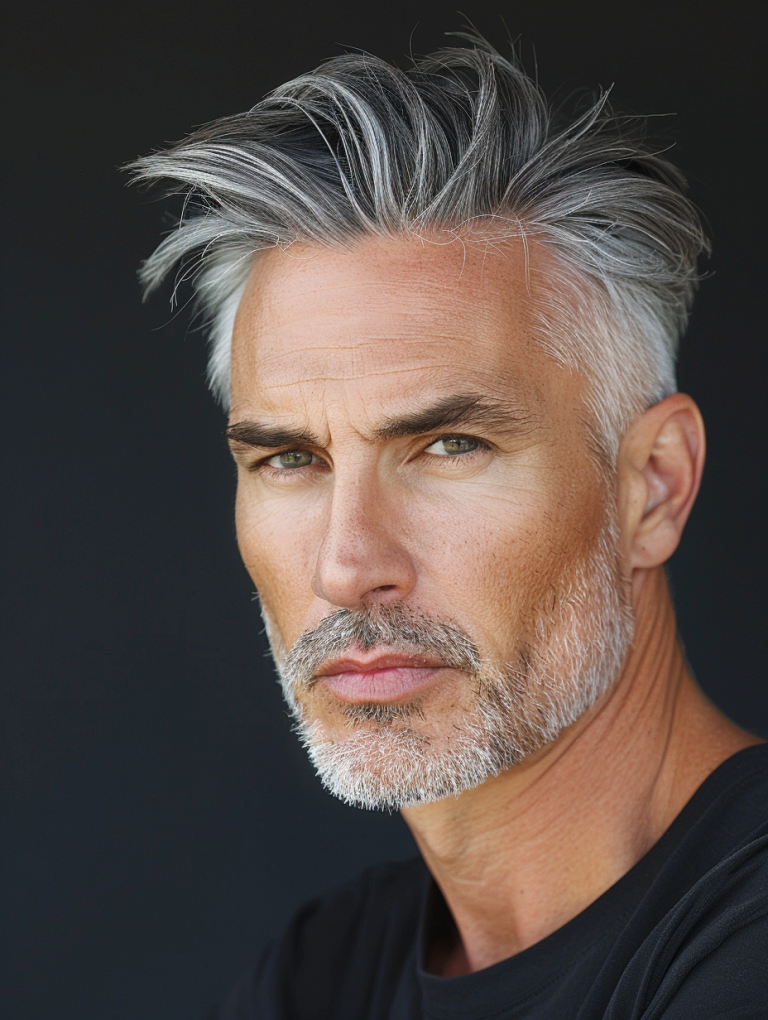 Discov36 stylish and practical older men haircuts over 50 for grey hair ...