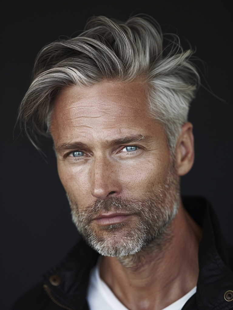 Discov36 stylish and practical older men haircuts over 50 for grey hair ...