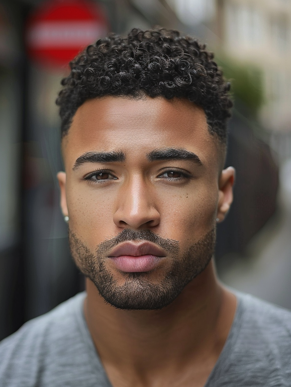 29 Unique Black Men S Curly Hairstyles Short Medium Long Hair With Short Fade With Defined Curls