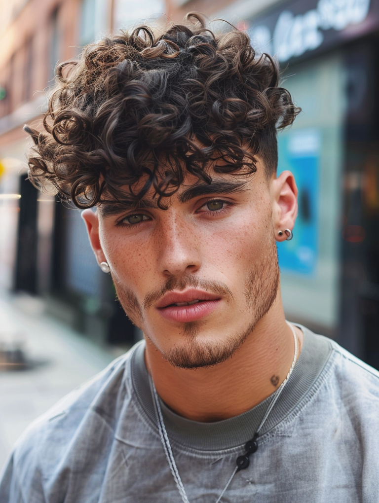 28 Textured Fringe Haircut Ideas for Men Straight Hair Men Curly Men ...