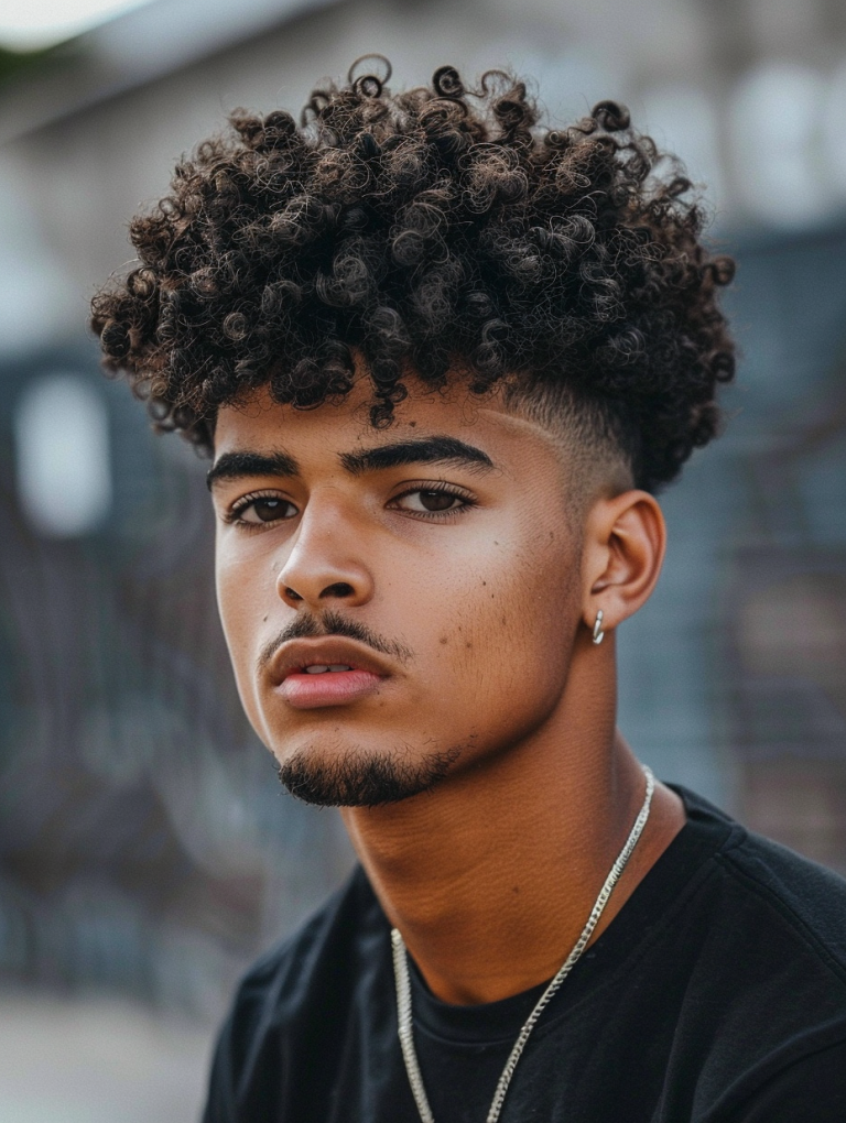 Unveiling 31 Curly Afro Fade Ideas for Men Seeking New Vibrant and ...