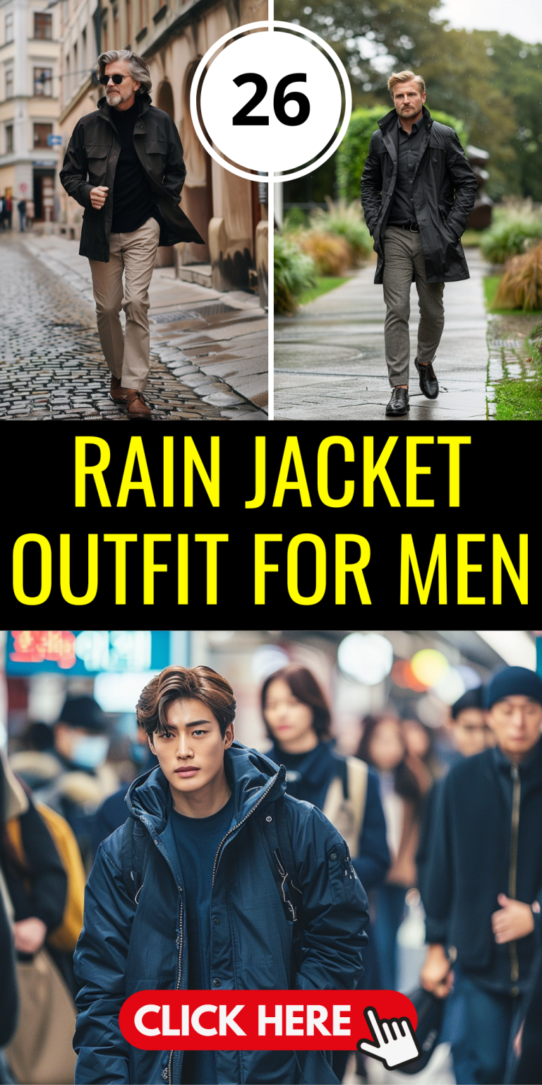Explore 26 Stylish and Practical Rain Jacket Outfit for Men Ideas with ...