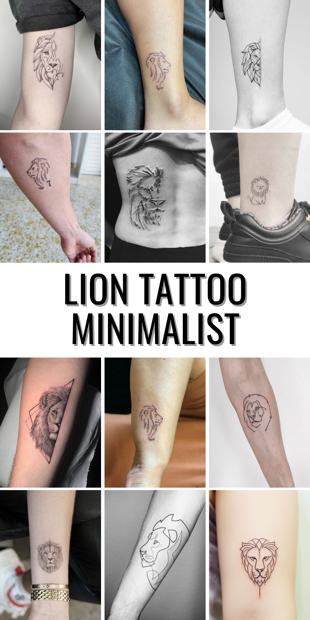 Minimalist Lion Tattoo Ideas for Men and Women: Simple, Elegant, and ...