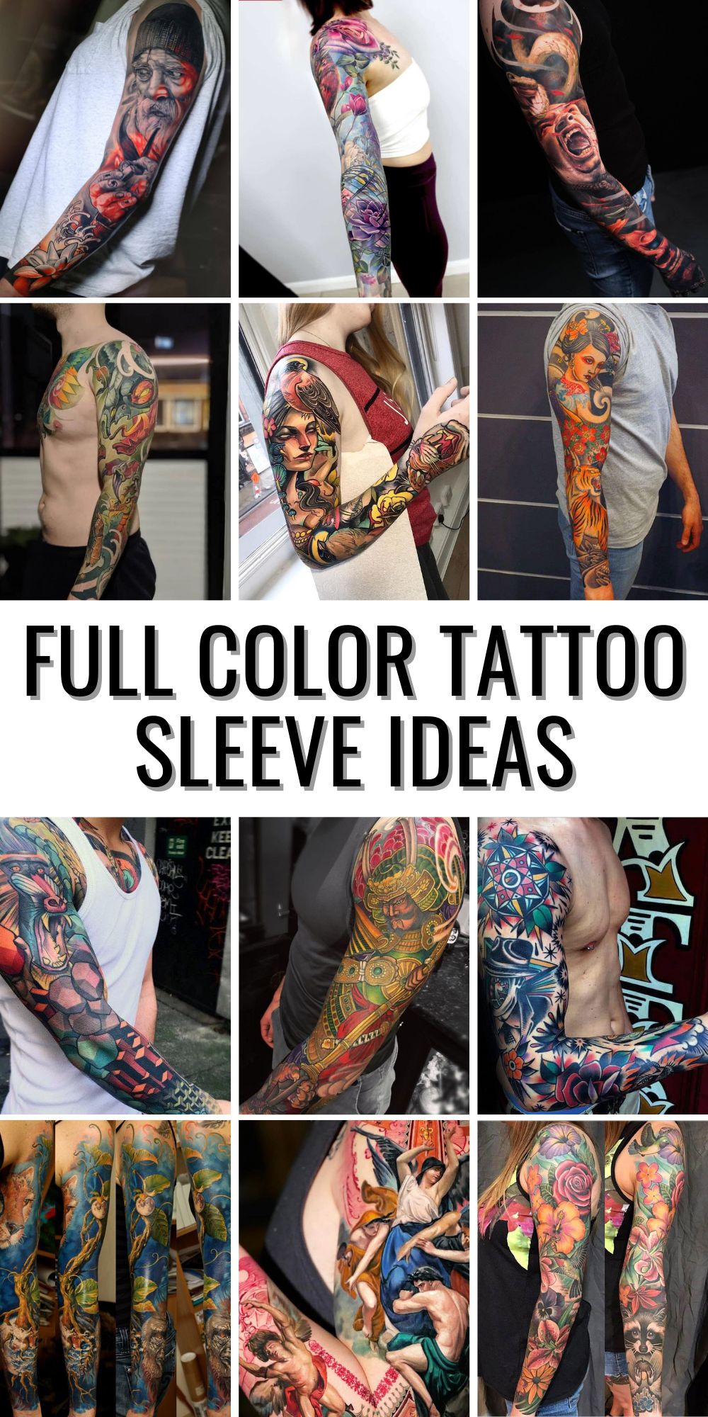 Inspiring Full Color Tattoo Sleeve Ideas for Men and Women: Designs ...