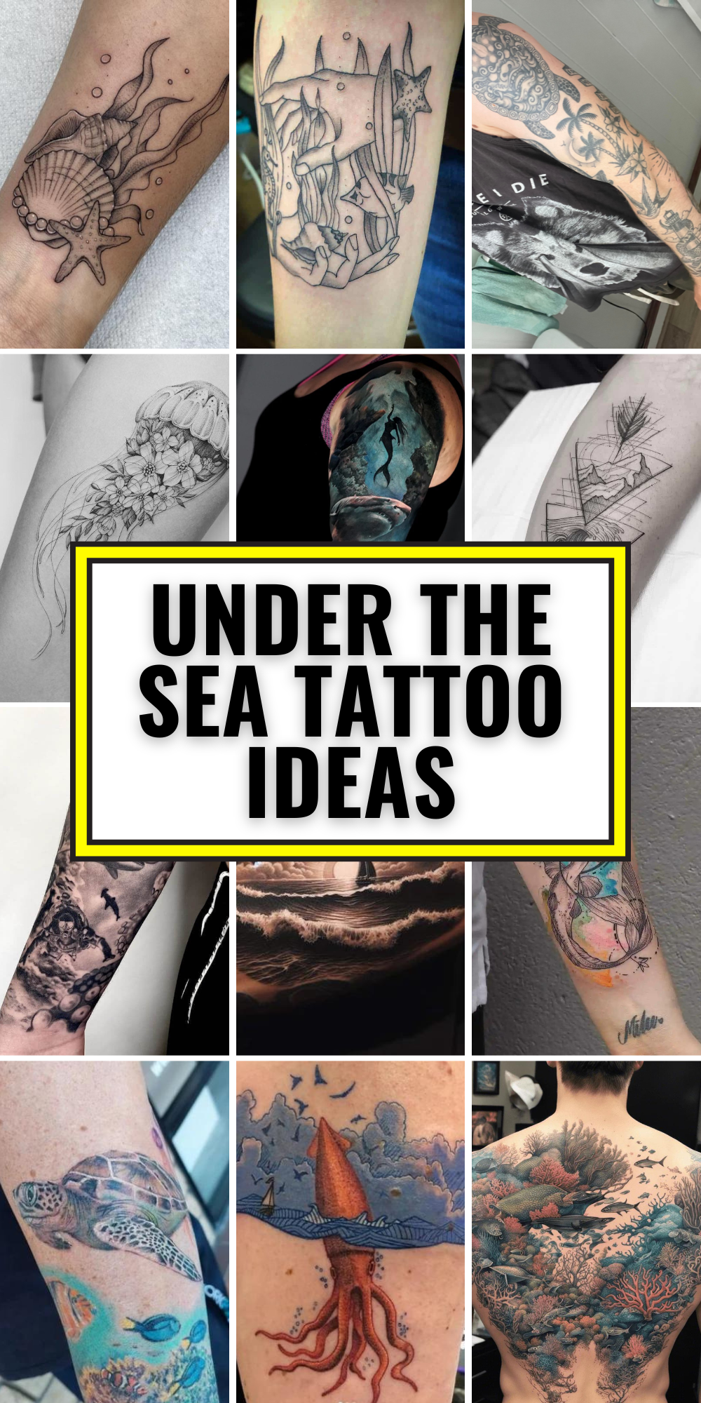 Under The Sea Tattoo Ideas for Men: Ocean-Inspired Designs with Waves ...