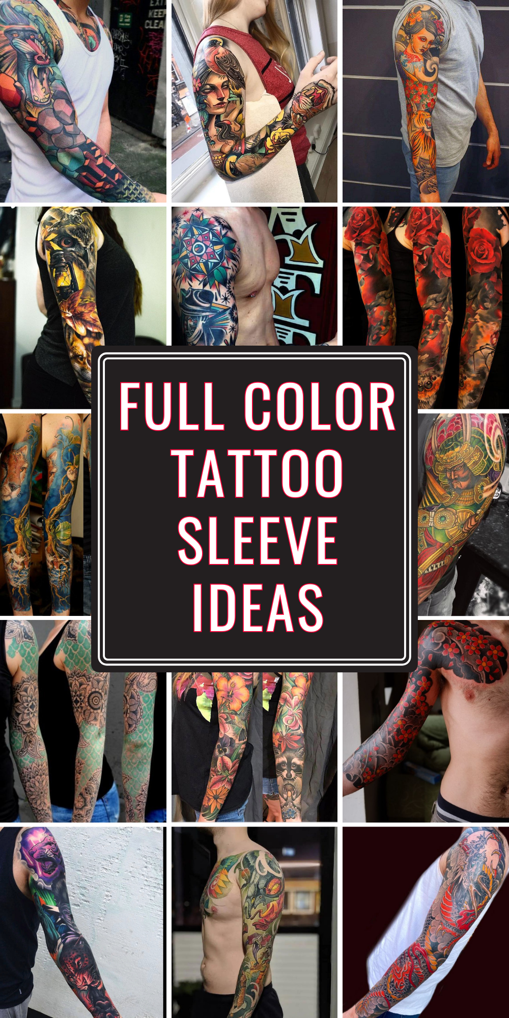 Inspiring Full Color Tattoo Sleeve Ideas for Men and Women: Designs ...