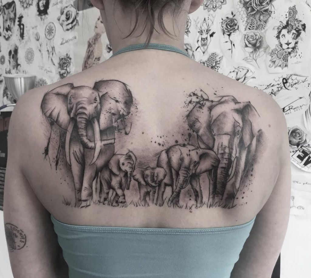 Inspiring Ideas For Elephant Family Tattoos Meaningful Designs For 