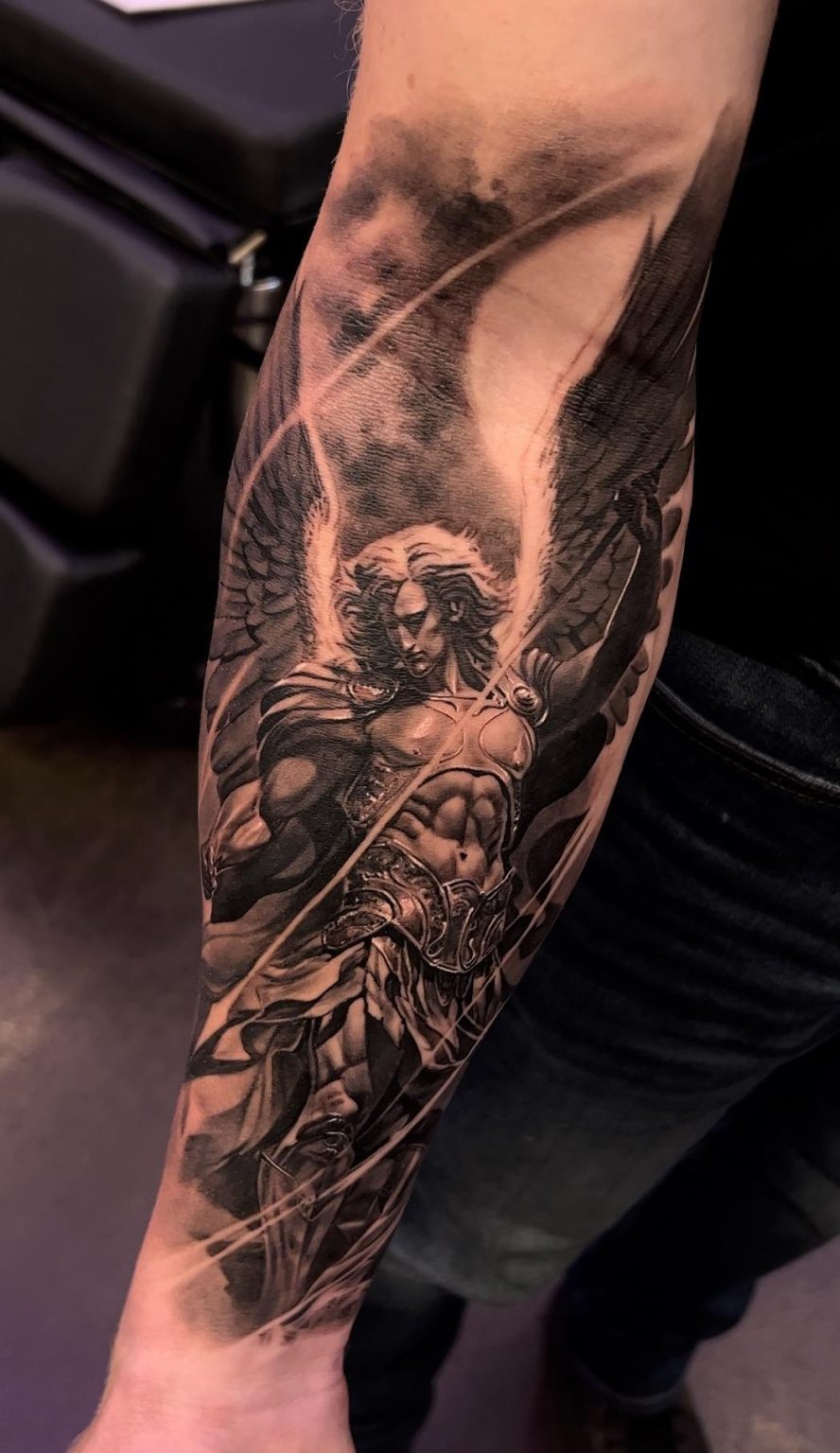 Inspiring St. Michael the Archangel Tattoo Ideas for Forearm, Back ...