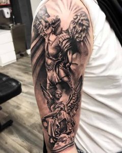Inspiring St. Michael the Archangel Tattoo Ideas for Forearm, Back ...