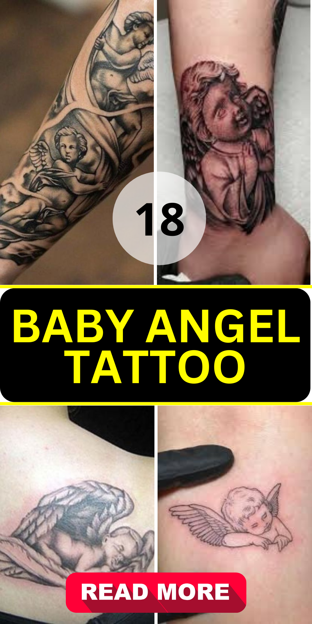 Baby Angel Tattoo Ideas for Men and Women: Designs, Sketches, and ...