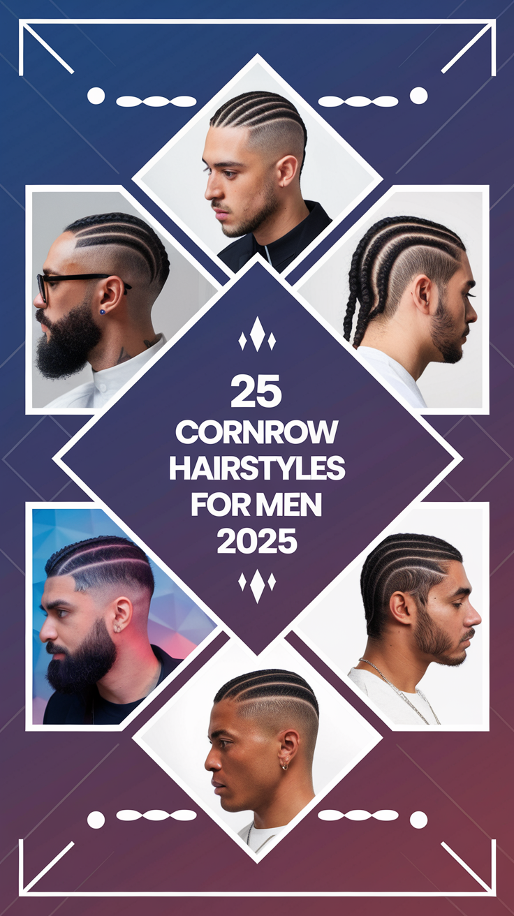 25 Cornrow Hairstyles For Men 2025 With Fade, High Top, Twists, Bun ...