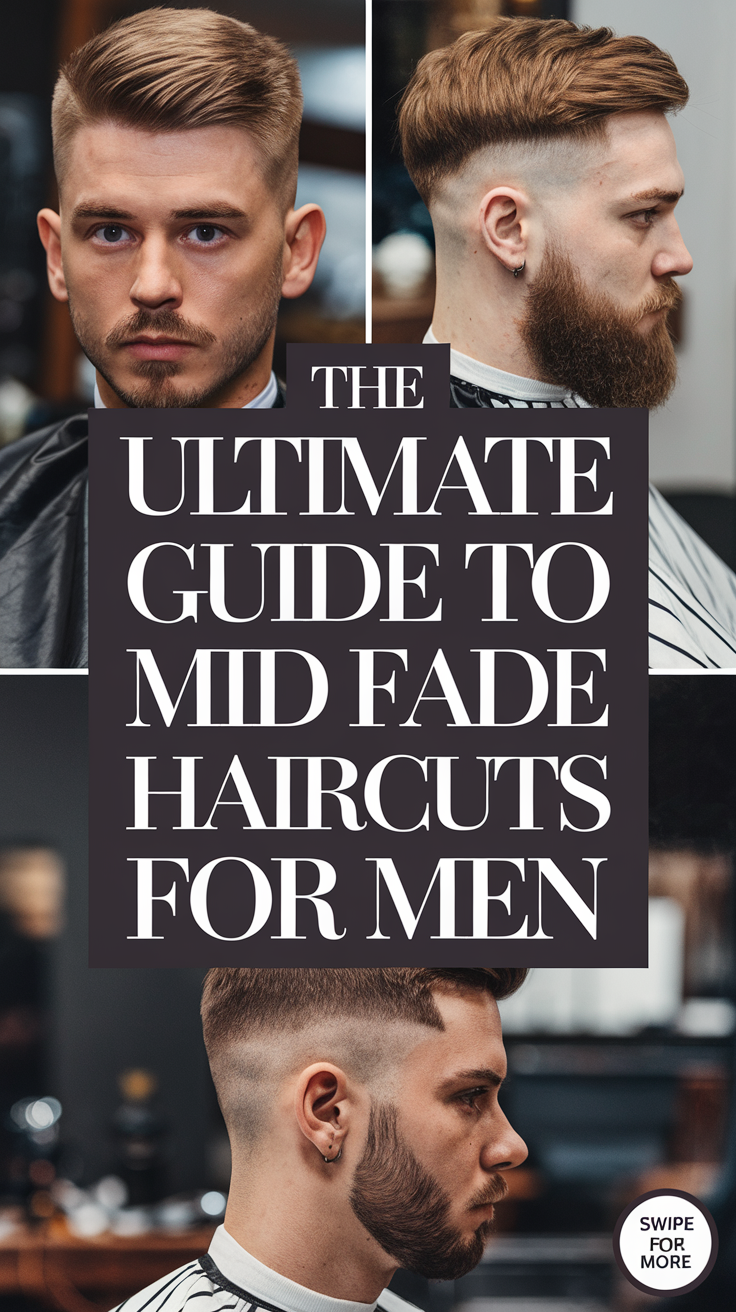 Mid Fade Haircut For Men 2025: 25 Ideas With Beard, Undercut, Shaved ...