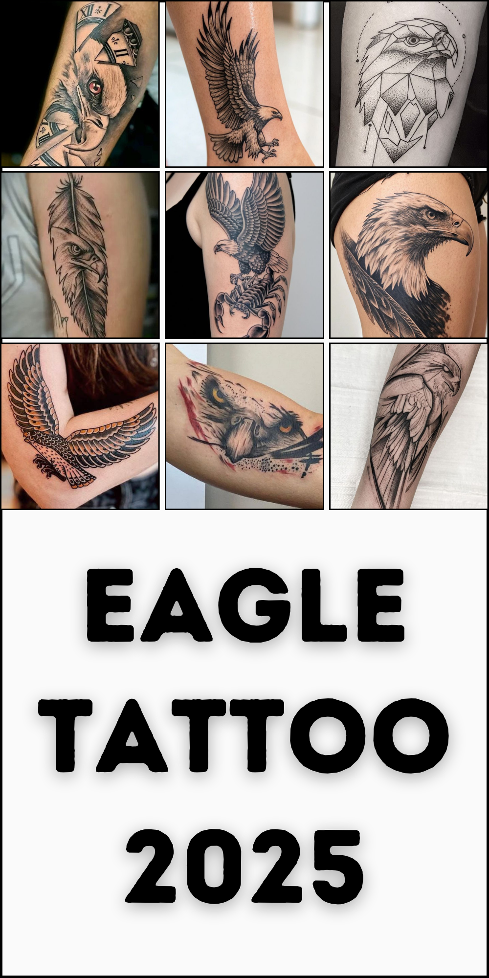 25 Bold Eagle Tattoo Ideas 2025 for Men and Women – Chest, Back, Arm ...