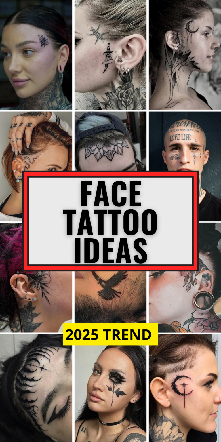25 Face Tattoo Ideas 2025: Stunning Designs for Women and Men From ...