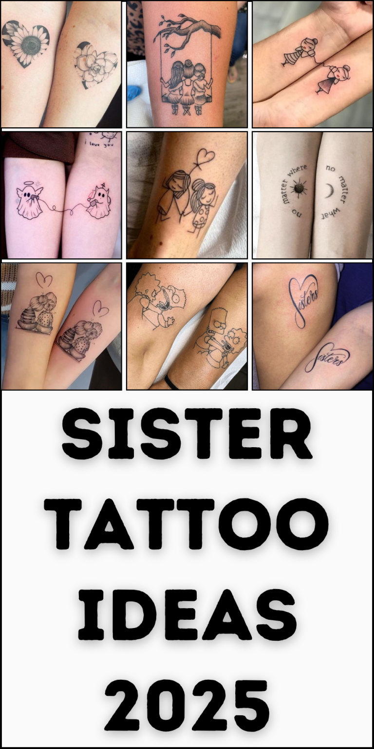 27 Sister Tattoo Ideas 2025 Matching Minimalist Cute Unique Tattoos for ...