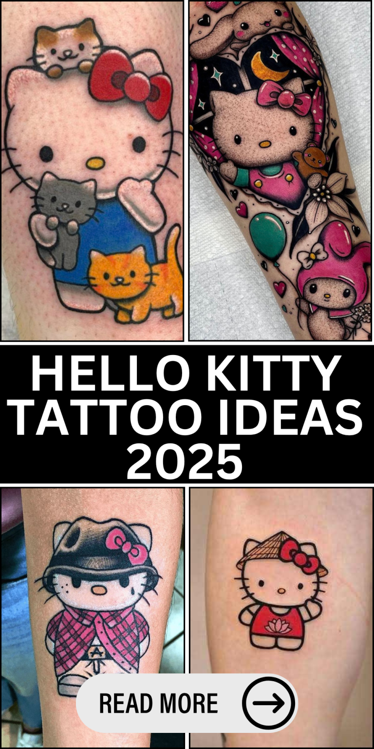 27 Hello Kitty Tattoo Ideas 2025 with Cute, Dark, Emo, Minimalist ...