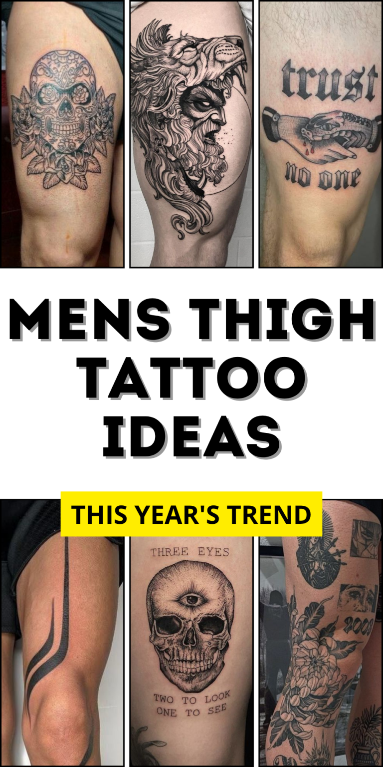 21 Mens Thigh Tattoo Ideas – Cool, Unique and Simple Designs for Strong ...