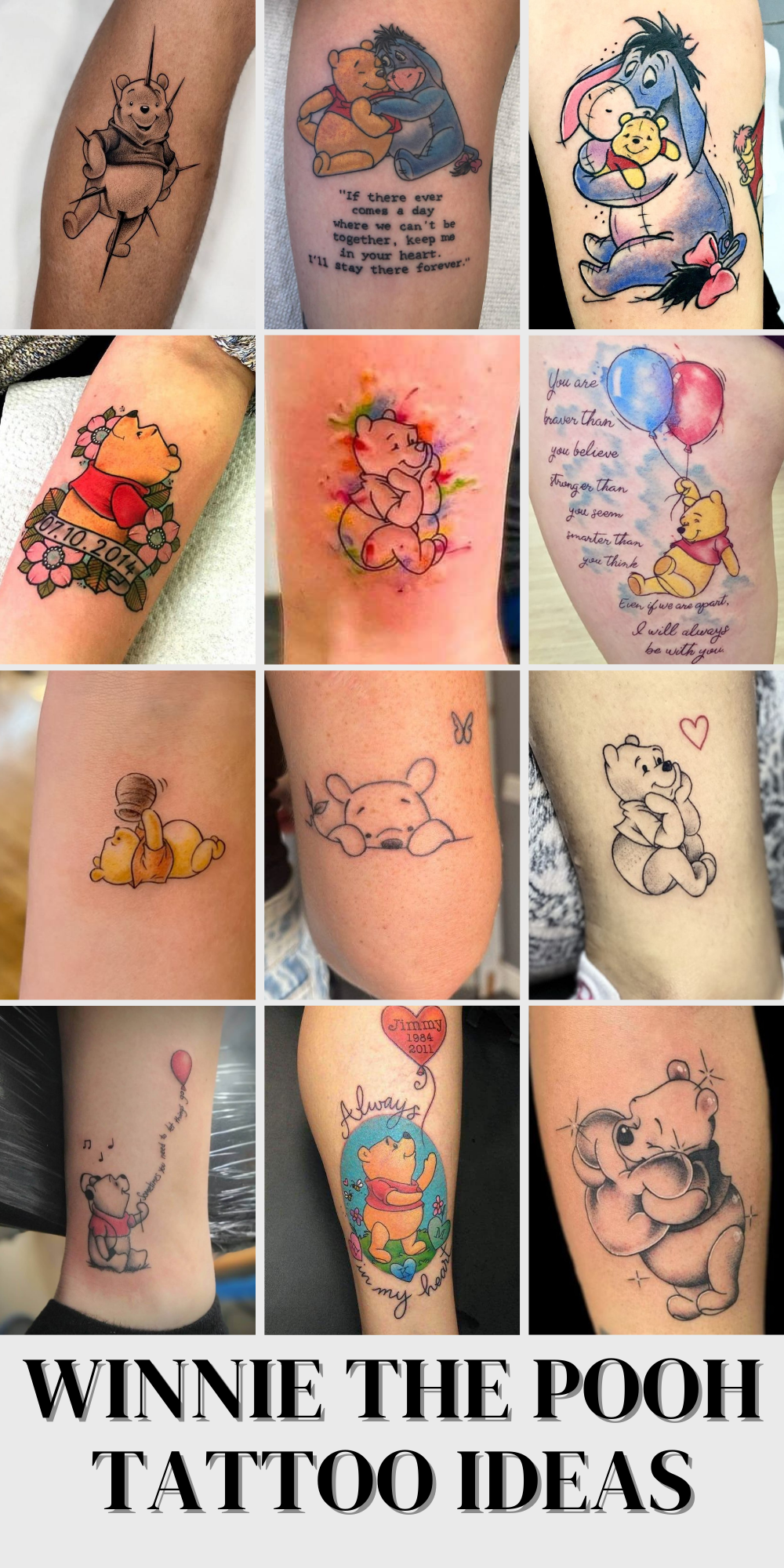 27 Winnie the Pooh Tattoo Ideas for Grown-Ups: Cute, Minimalist, and ...