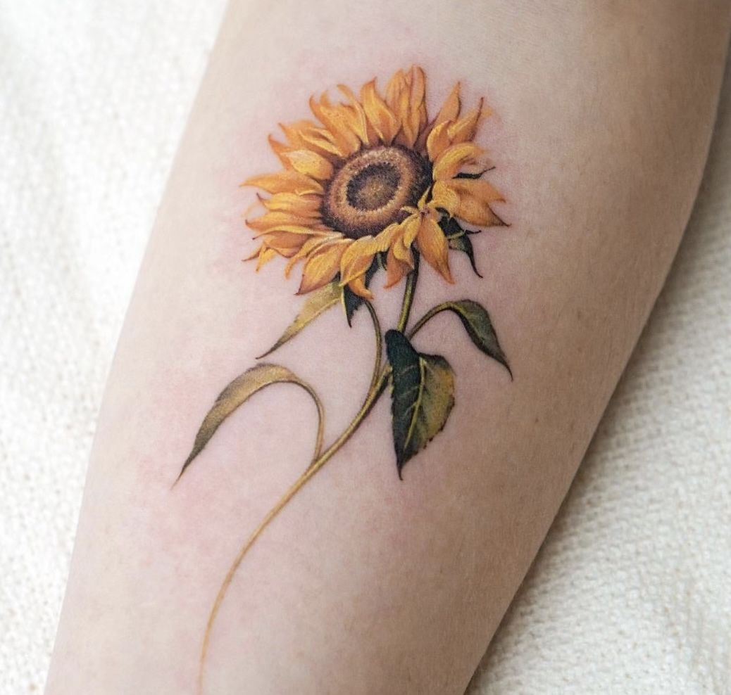 27 Sunflower Tattoo Ideas For Bright Floral Ink Fine Line Designs And 27 Sunflower Tattoo Ideas For Bright Floral Ink Fine Line Designs And