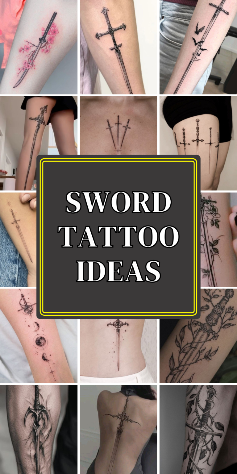 27 Sword Tattoo Ideas for Sharp, Stylish Ink With Fine Line, Floral ...